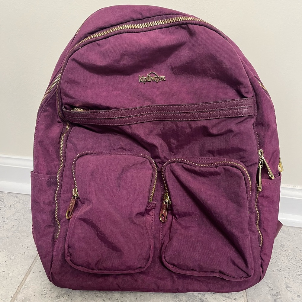 Kipling 15” laptop backpack - color spring bloom (purple). Great condition
